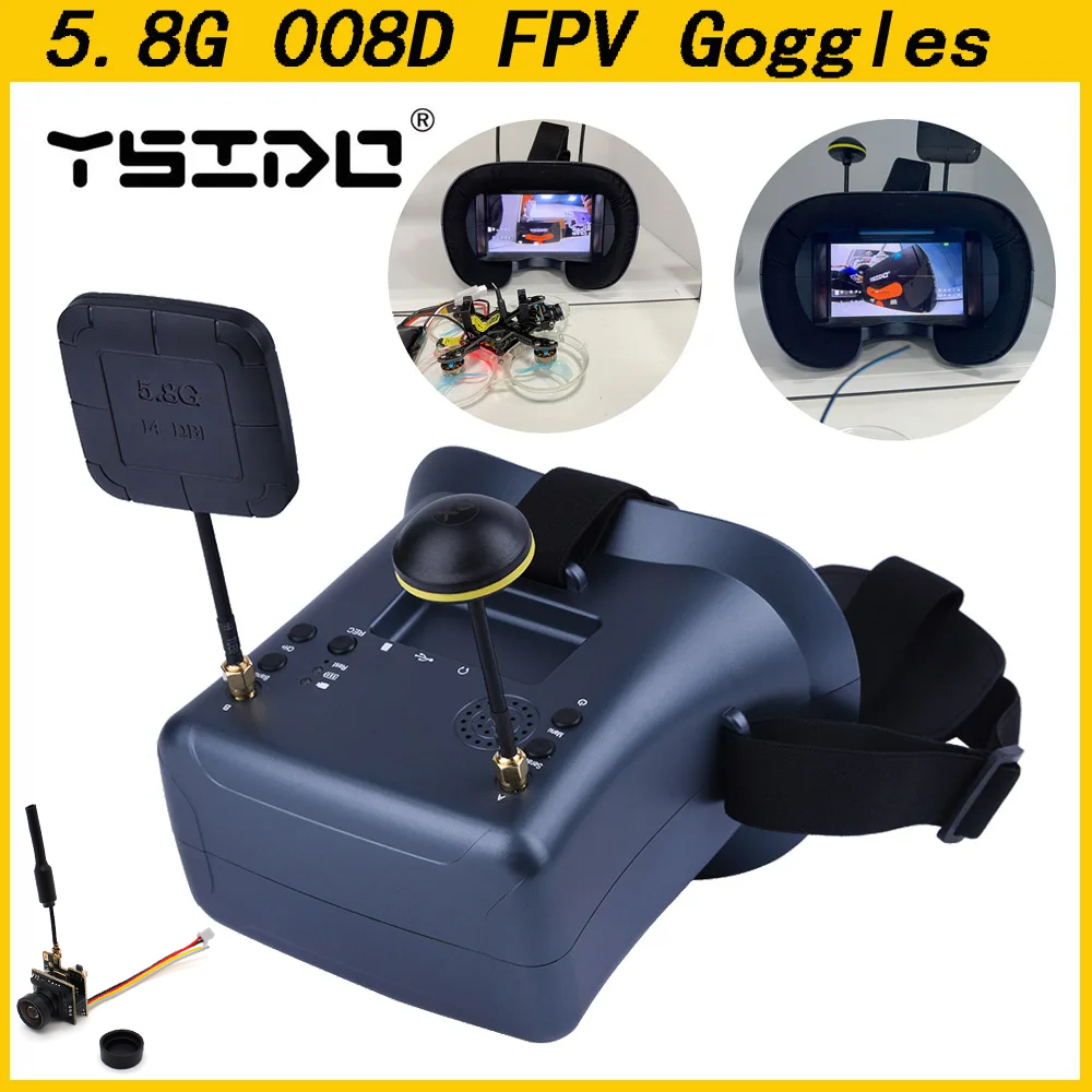 Skyzone Sky04O Pro Fpv Goggles - 008D 5.8G 40CH 4.3 pouces 800*480